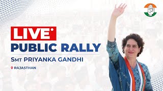 LIVE: Smt. Priyanka Gandhi ji addresses a massive rally in Tonk, Rajasthan.