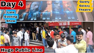 Jawan Movie Huge Public Line Day 4 Late Evening Show At Gaiety Galaxy Theatre In Mumbai