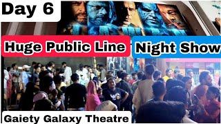 Jawan Movie Huge Public Line Day 6 Night Show At Gaiety Galaxy Theatre In Mumbai