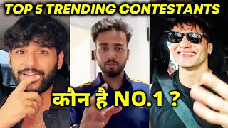 Top 5 Most Trending Bigg Boss Contestants | Kaun Hai NO.1? | Elvish, Abhishek, Asim, Shiv, Karan