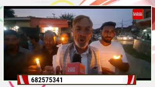 Candle Light March against martyred soldiers and paid Salute paid for their sacrifice.Civil so
