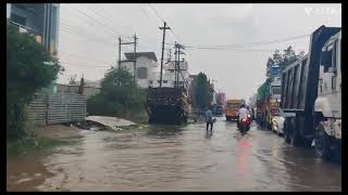सनावद में तेज बारिश से कालोनियां हुई जल मग्न इंदौर रोड पर पर भी भरा पानी । MP Weather Update