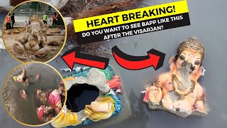 #HeartBreaking- Will you like if your Ganpati Bappa ends up like this after Visarjan? No? #WatchThis