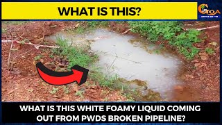 What is this? White foamy liquid coming out from PWDs broken pipeline?