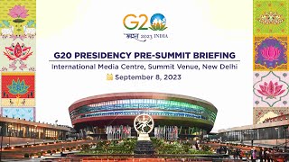 Pre-Summit press briefing by the G20 presidency (floor audio)