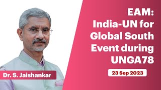 EAM: India-UN for Global South event during  UNGA78 (September 23, 2023)