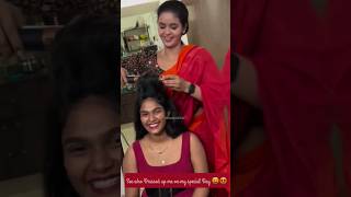 நக்ஷத்ராக்கு Hair Style பண்ணும் Chaitra Reddy Cute Video #newstamil24x7 #nakshatra #chaitrareddy