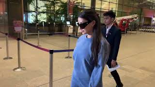 Nora Fatehi fly from Mumbai to Doha for shoot a film song  at airport
