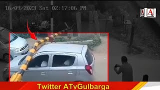 Viral Video: Jaldbazi Mein Car Ki Railway Fatak Se Takkar