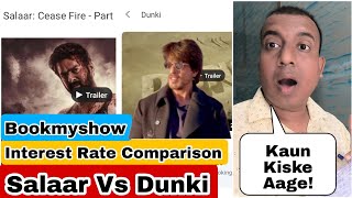 Dunki Vs Salaar Movie Interest Rate Comparison On BookMyShow