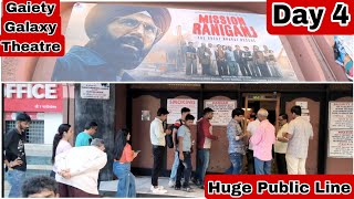Mission Raniganj Movie Huge Public Line Day 4 Afternoon Show At Gaiety Galaxy Theatre In Mumbai