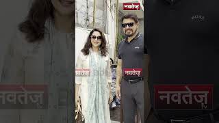 Madhuri Dixit With Her Husband Spotted At Izumi Restaurant In Bandra #actressshorts #viralshorts