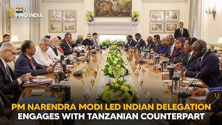 PM Narendra Modi led Indian Delegation Engages with Tanzanian Counterpart