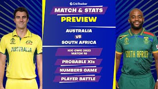 South Africa vs Australia | ODI World Cup 2023 | Match Stats Preview, Pitch Report | CricTracker