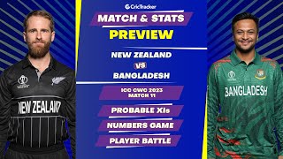 New Zealand vs Bangladesh | ODI World Cup 2023 | Match Stats Preview, Pitch Report | CricTracker