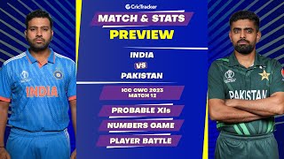 India vs Pakistan | ODI World Cup 2023 | Match Stats Preview, Pitch Report, Playing11 | CricTracker