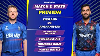 England vs Afghanistan | ODI World Cup 2023 | Match Stats Preview, Pitch Report | CricTracker