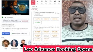 Leo Movie Advance Booking Opens In India