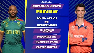 South Africa vs Netherlands | ODI World Cup 2023 | Match Stats Preview, Pitch Report | CricTracker
