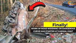 After many #accident and deaths- Work of road widening on dangerous curve has started at Karmal Ghat