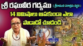 శ్రీ రఘువీర గద్యము - ఆపకుండా ఎలా పాడాడో చూడండి..????| Sri Raghuveera Gadyam in Telugu | Lord Rama Songs