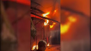 #Watch- A massive inferno sets two shops ablaze at Mapusa-Ekta Nagar
