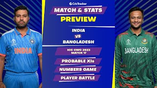 India vs Bangladesh | ODI World Cup 2023 | Match Stats Preview, Pitch Report, Playing11.