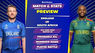 England vs South Africa | ODI World Cup 2023 | Match Stats Preview, Pitch Report, Playing11 |