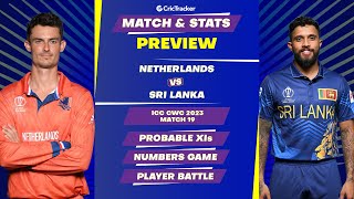 Netherlands vs Sri Lanka | ODI World Cup 2023 | Match Stats Preview, Pitch Report, Playing11 |