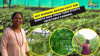 Not running behind Govt job, Shreya Naik from Tuem starts vegetable farming