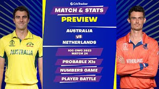 Australia vs Netherlands | ODI World Cup 2023 | Match Stats Preview, Pitch Report | CricTracker