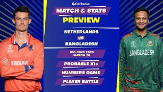 Netherlands vs Bangladesh  | ODI World Cup 2023 | Match Stats Preview, Pitch Report | CricTracker