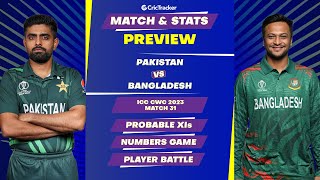 Pakistan vs Bangladesh | ODI World Cup 2023 | Match Stats Preview, Pitch Report | CricTracker