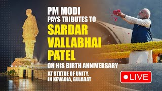 Live: PM Narendra Modi pays floral tribute to sardar vallabhbhai patel at Statue of Unity in Gujarat