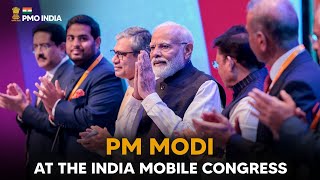Prime Minister Narendra Modi at the India Mobile Congress