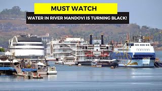 #MustWatch- Water in River Mandovi is turning black!