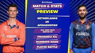 Afghanistan vs Netherlands | ODI World Cup 2023 | Match Stats Preview, Pitch Report | CricTracker