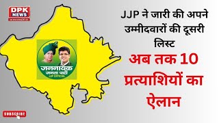 Rajasthan Election: JJP ने जारी की अपने उम्मीदवारों की दूसरी लिस्ट, अब तक 10 प्रत्याशियों का ऐलान