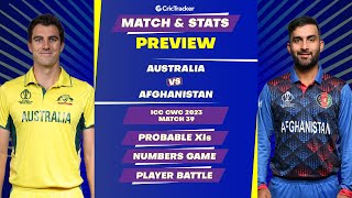 Australia v Afghanistan |ODI World Cup 2023 |Match Stats Preview Pitch Report Playing11 |CricTracker