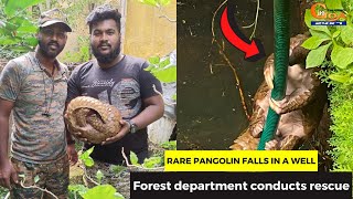 #GoodJob- Rare pangolin falls in a well. Forest department conducts rescue