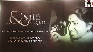 And She Clicked book Launch of Lata Mangeshkar Book. Usha Mangeshkar, Meena Khadikar, Uday Samant