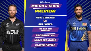 New Zealand v Sri Lanka |ODI World Cup 2023 |Match Stats Preview Pitch Report Playing11 |CricTracker