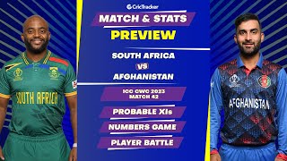 South Africa vs Afghanistan | ODI World Cup 2023 |Match Stats Preview Pitch Playing11 |CricTracker