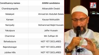 AIMIM ke Candidates ka hua Elaan Awaam ka Intezaar hua Khatam || SACHNEWS