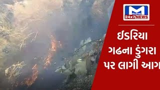 સાબરકાંઠા : ઈડરિયા ગઢના ડુંગરા પર લાગી આગ | MantavyaNews