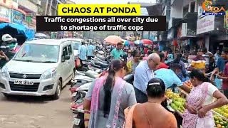 Chaos at Ponda for diwali shopping! Traffic congestion all over city due to shortage of traffic cops
