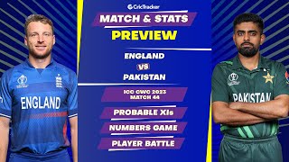 England vs Pakistan | ODI World Cup 2023 |Match Stats Preview Pitch Playing11 |CricTracker