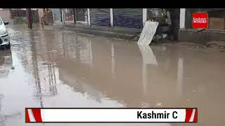 Flood like situations in the main Roads of   vlage khanda Area of Dirstrict Budgam