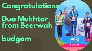 #Congratulations_Budgam Dua Mukhtar from Beerwah Budgam Student Of Tajamul Sports Academy won Silver