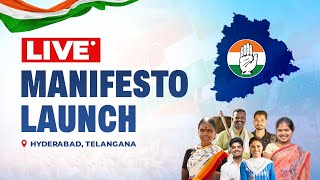 LIVE: Shri Mallikarjun Kharge launches the party's Manifesto for the Telangana assembly elections.